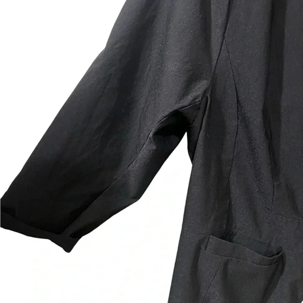 Torrid Black Crepe Cuffed Blazer Single Button Suit Jacket Career size 4 goth - Picture 2 of 5